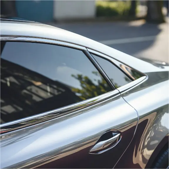 slice3 Side View Of A Silver Car With Tinted Windows